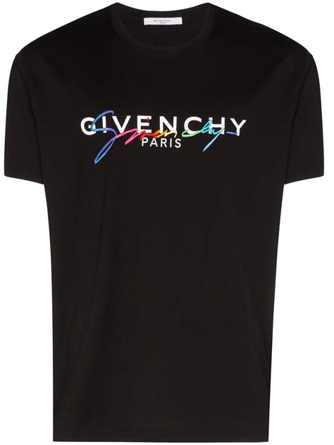 givenchy paris embroidered logo t-shirt|givenchy t shirt size chart.